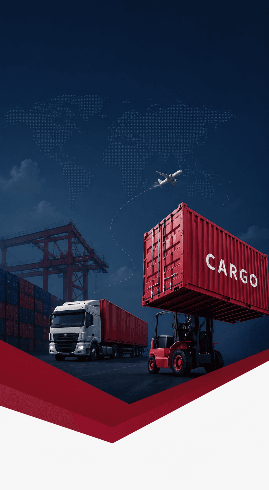 Khemka Shipping Agency cargo truck at a container port