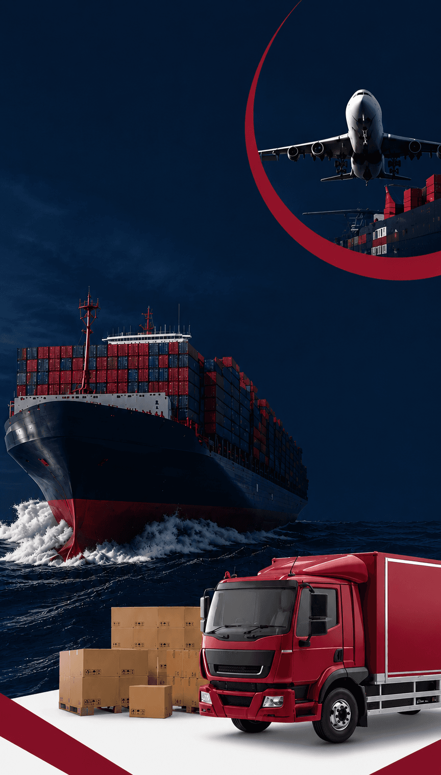 Khemka Shipping Agency cargo truck at a container port